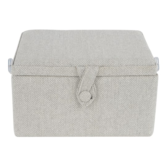 11.5" Gray Sewing Basket by Loops & Threads®